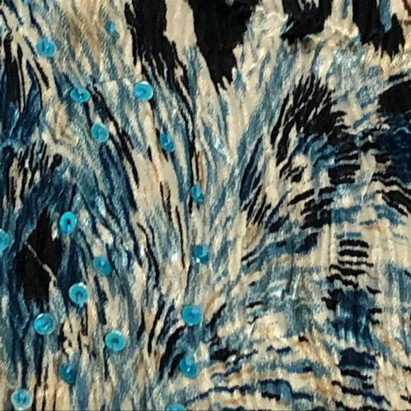 Vintage Alberto Makali Y2K Abstract Crinkle Scoop Neck Blouse Size Small - Picture 11 of 15